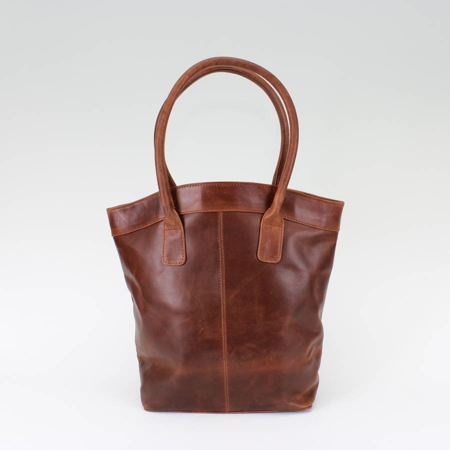 large leather pocket handbag tote by the leather store ...
