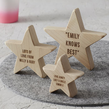 Personalised Wooden Star For Her, 2 of 4