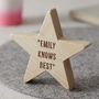 Personalised Wooden Star For Her, thumbnail 1 of 4
