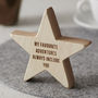 Personalised Wooden Star For Him, thumbnail 1 of 4