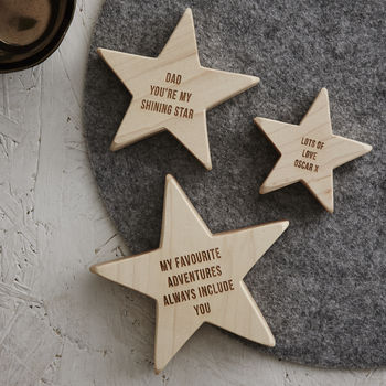 Personalised Wooden Star For Him, 3 of 4