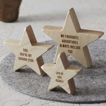 Personalised Wooden Star For Him, 2 of 4