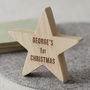 Personalised Baby's First Christmas Wooden Star, thumbnail 4 of 4