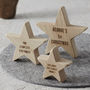 Personalised Baby's First Christmas Wooden Star, thumbnail 2 of 4