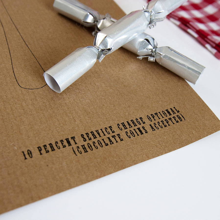 Personalised Kraft Paper Christmas Place Mats By Betsy Benn