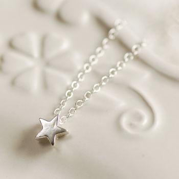 Delicate Sterling Silver Star Necklace, 2 of 4