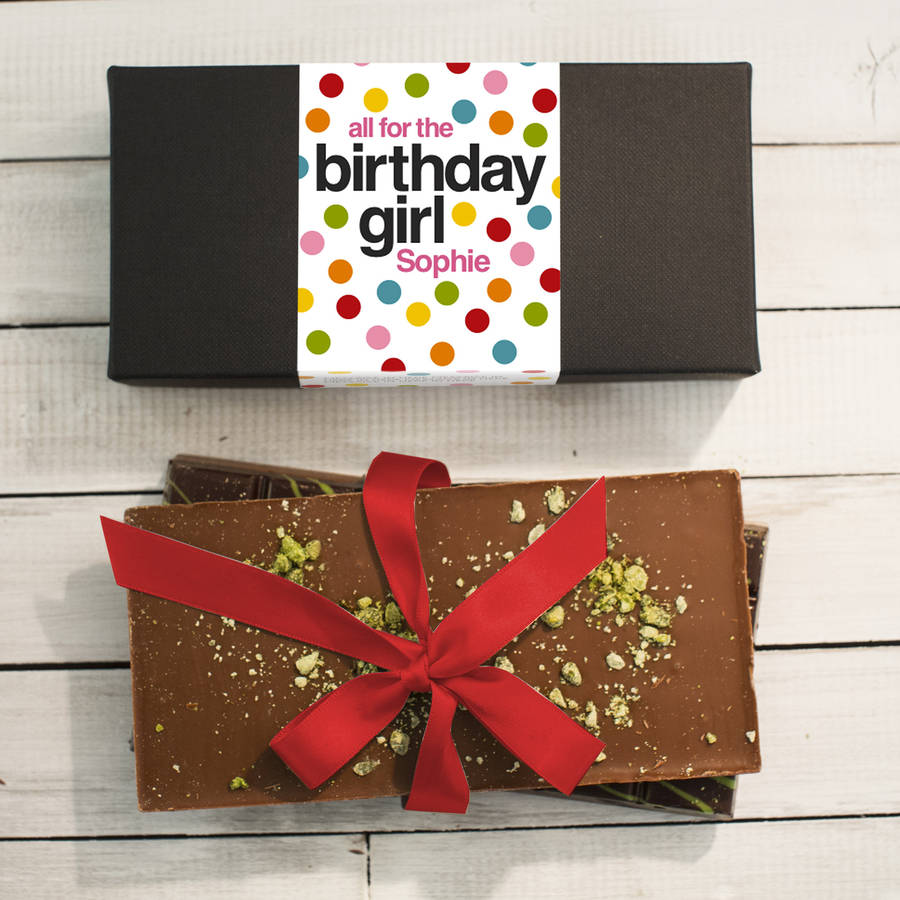 Birthday Chocolate Bars Box Gift Set By Quirky Chocolate