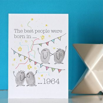 Personalised Year Of Birth Birthday Card, 6 of 6