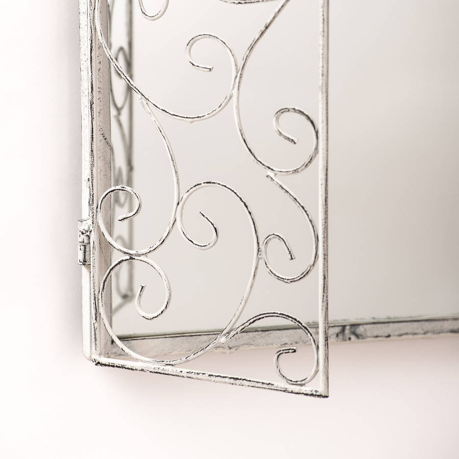 outdoor garden window mirror with working shutters by hand crafted