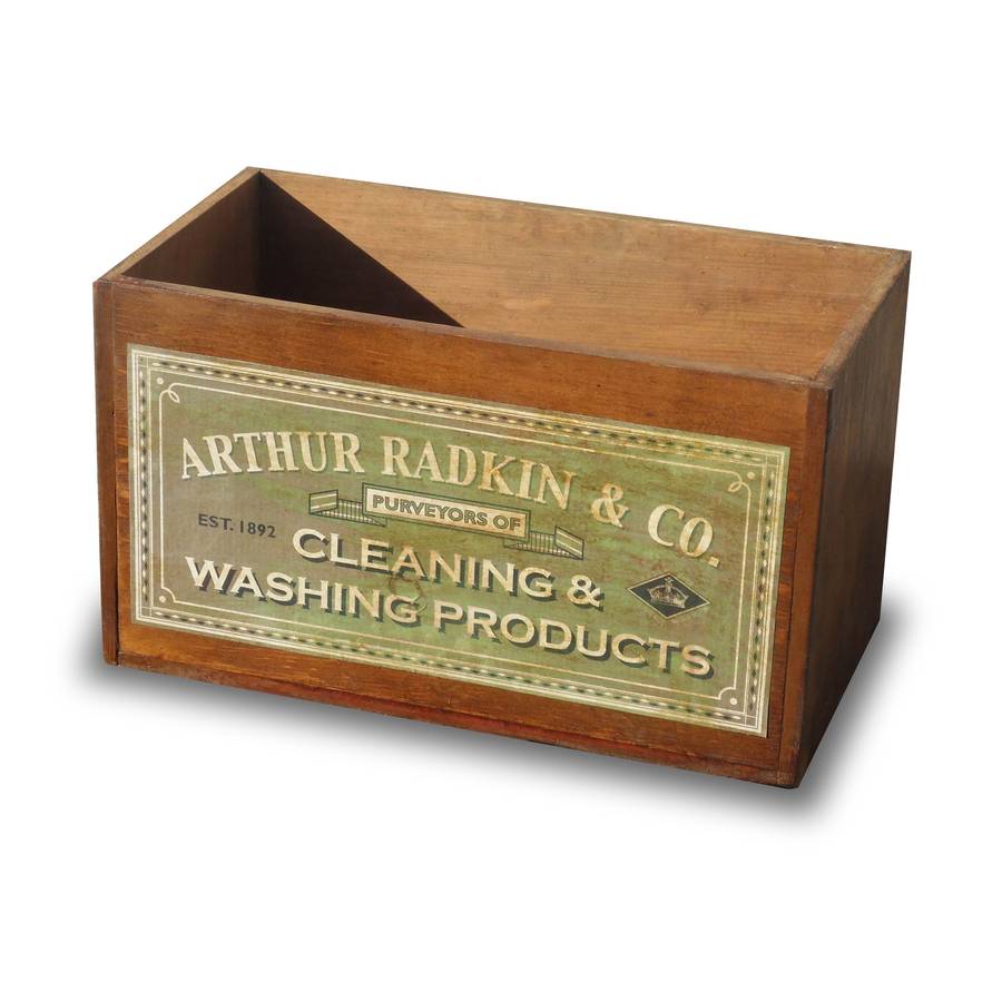 Vintage Wooden Cleaning Products Crate By The Shepherd's Hut