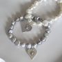 Pearl Daisy Heart Charm Bracelet, thumbnail 1 of 3