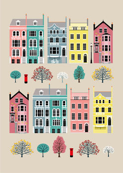 London Row Houses Art Print, 6 of 6