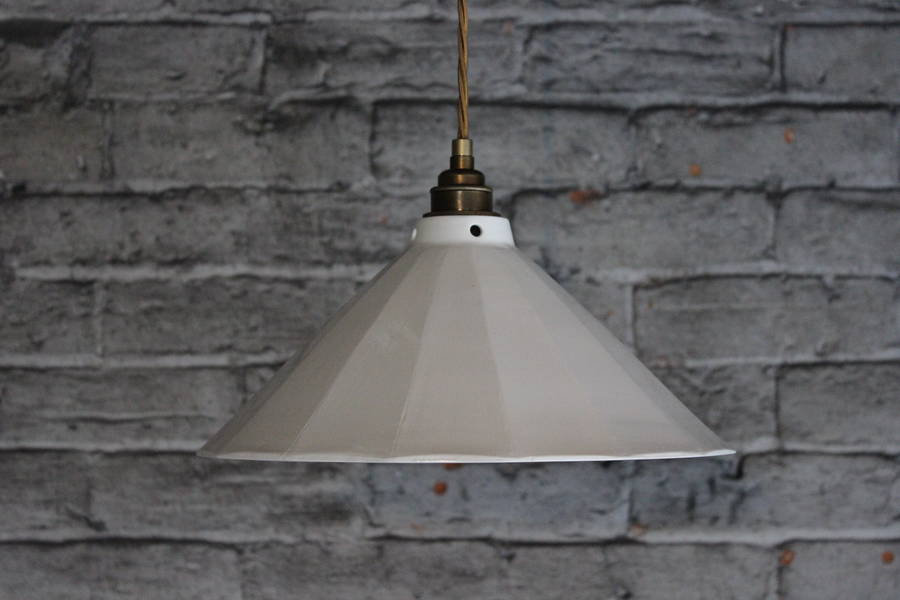 Adelaide Ceramic Faceted Pendant Light In Eight Colours By Lyngard