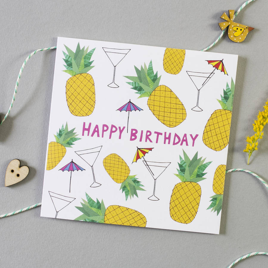 pineapples birthday card by rosa &amp; clara designs | notonthehighstreet.com