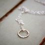 Single Silver Hoop Necklace, thumbnail 1 of 5