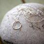 Single Silver Hoop Necklace, thumbnail 4 of 5