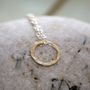 Single Silver Hoop Necklace, thumbnail 5 of 5