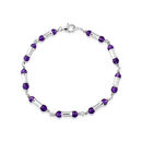 amethyst handmade sterling silver bracelet by louise mary designs ...