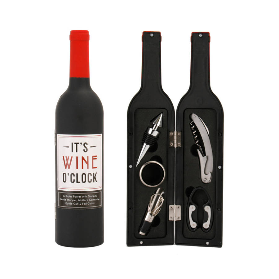large bottle wine accessories gift set by dibor