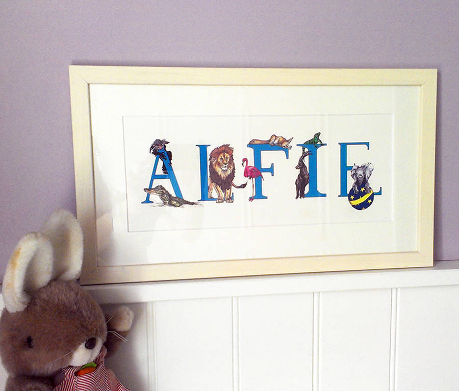 personalised baby name print by fawn & thistle | notonthehighstreet.com