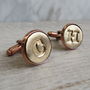 Personalised Bronze And Copper Initial Cufflinks, thumbnail 6 of 12