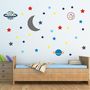 Stars And Planets Fabric Wall Sticker, thumbnail 1 of 4