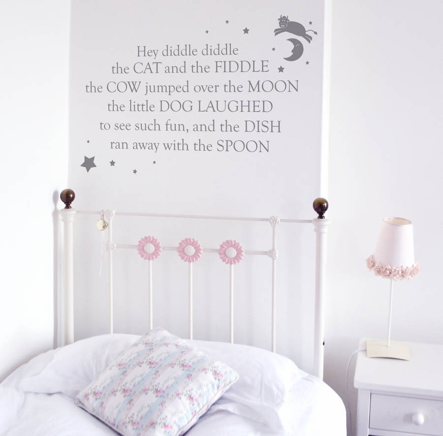 Hey Diddle Diddle Wall Sticker By Leonora Hammond 