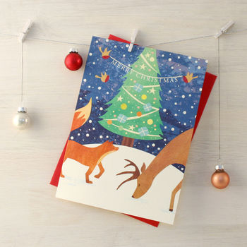 Personalised Woodland Christmas Cards, 4 of 8