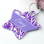 Personalised Swirl Pet Tag Star Shaped, thumbnail 1 of 5