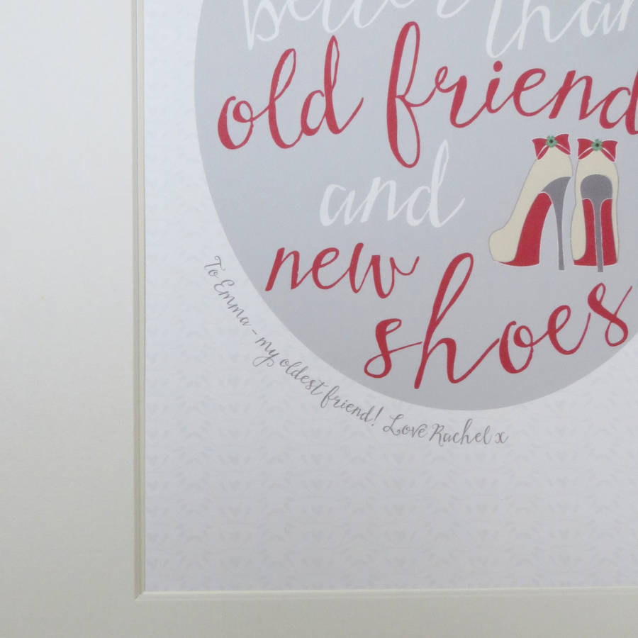 Friendship Best Friends Shoe Print Gift By Wink Design
