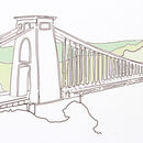 Bristol's Clifton Suspension Bridge Digital Print By Rolfe &amp; Wills | notonthehighstreet.com