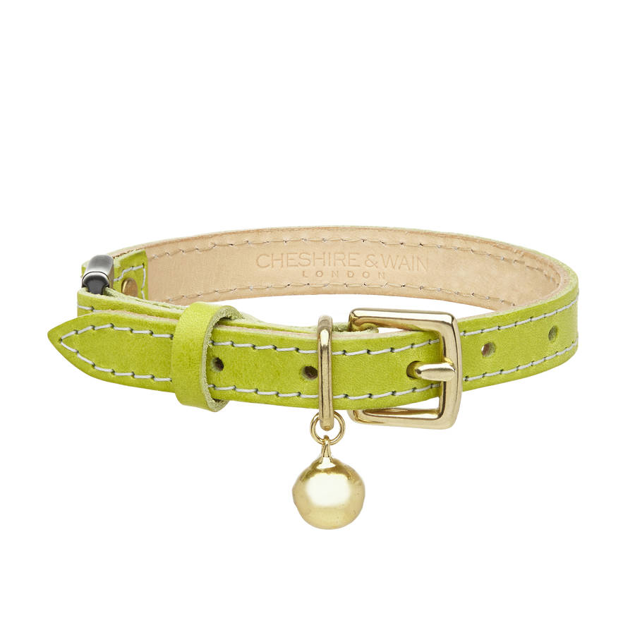 Smooth Leather Cat Collar With Safety Catch By Cheshire & Wain