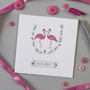 Flamingos Engagement Card, thumbnail 1 of 7