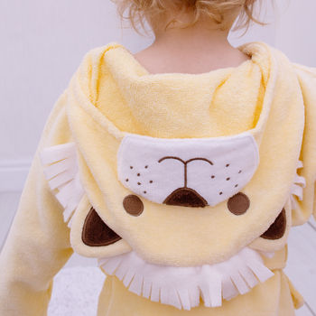 Personalised Lion Children's Bath Robe, 8 of 8