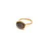 Labradorite Ring   Gold Oval, thumbnail 1 of 2