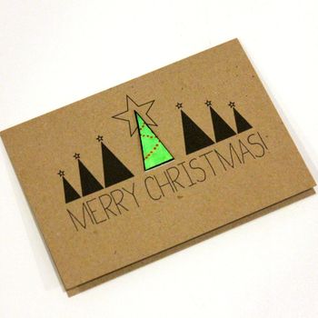 Personalised Merry Christmas Card With Christmas Tree, 6 of 6