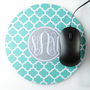 Personalised Quatrefoil Mouse Mat Round, thumbnail 1 of 6