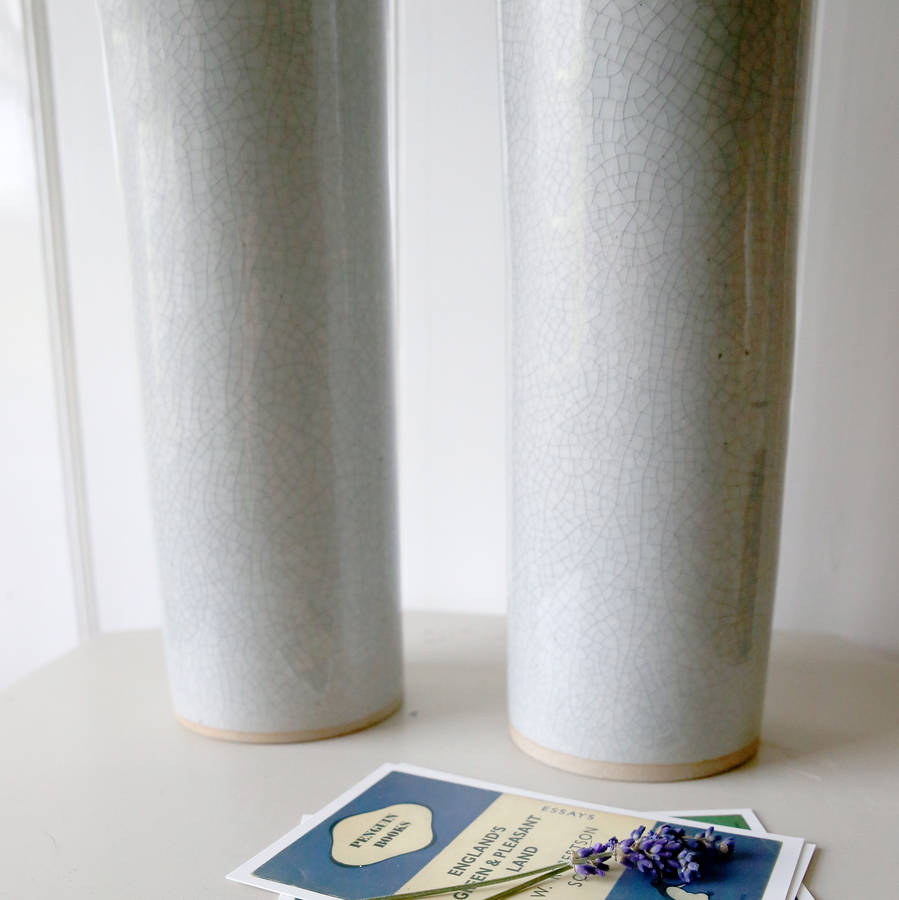 Celadon Tall Ceramic Vase By Clem & Co