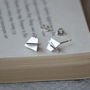 Abstract Sculpture Earring Studs In Sterling Silver, thumbnail 1 of 5