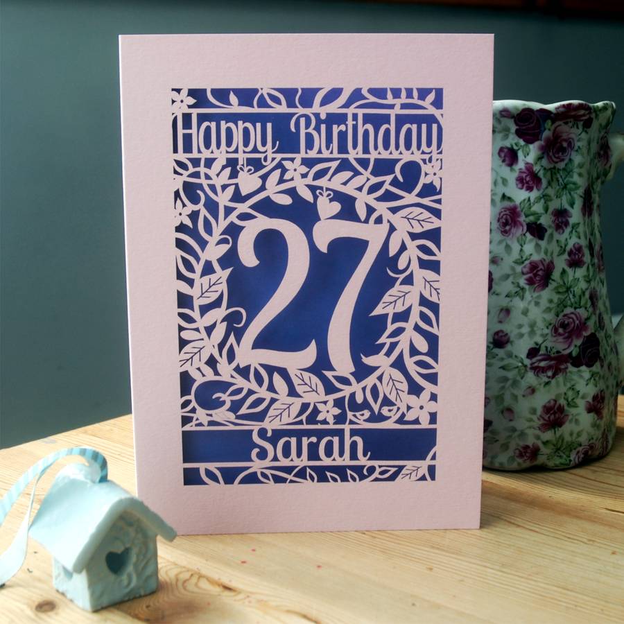 Personalised Papercut Flower Birthday Card By Pogofandango ...