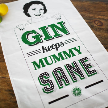 'Mummy Gin' Gin Tea Towel, 2 of 5