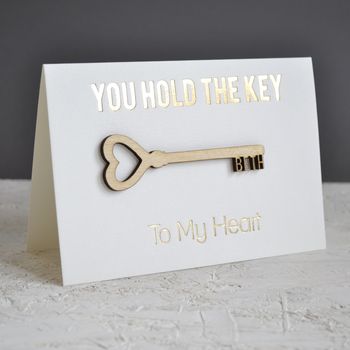 Personalised 'Key To My Heart' Anniversary Card, 5 of 6