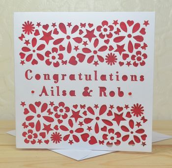 Personalised Laser Cut Engagement Card, 2 of 7