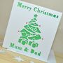 Personalised Laser Cut Christmas Tree Card, thumbnail 2 of 5