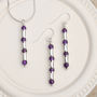 Amethyst Necklace And Earrings Set, thumbnail 3 of 7