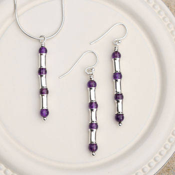 Amethyst Necklace And Earrings Set, 3 of 7