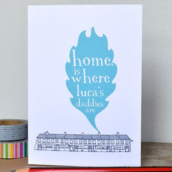 'Home Is Where…' Personalised Adoption Card, 4 of 8