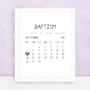 Personalised Christening Date Print, thumbnail 2 of 4