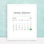 Personalised Christening Date Print, thumbnail 3 of 4