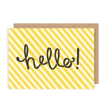 cute blank 'hello' greetings card by the happy pencil ...